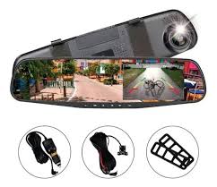 ESPEJO RETROVISOR UNIVERSAL CON DOBLE CÁMARA HD
